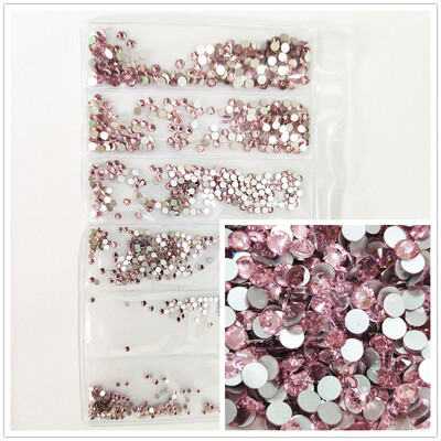 1200 komada različitih veličina Kristalno prozirni AB bez hitnih popravka Flatback Strass Glitter Nail Art Ukrasi za 3D odjeću Nail Art Dekoracije
