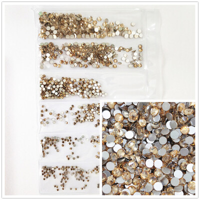1200 komada različitih veličina Kristalno prozirni AB bez hitnih popravka Flatback Strass Glitter Nail Art Ukrasi za 3D odjeću Nail Art Dekoracije