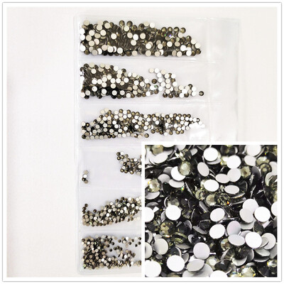 1200 komada različitih veličina Kristalno prozirni AB bez hitnih popravka Flatback Strass Glitter Nail Art Ukrasi za 3D odjeću Nail Art Dekoracije