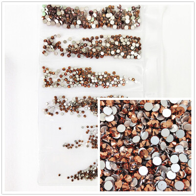 1200 komada različitih veličina Kristalno prozirni AB bez hitnih popravka Flatback Strass Glitter Nail Art Ukrasi za 3D odjeću Nail Art Dekoracije