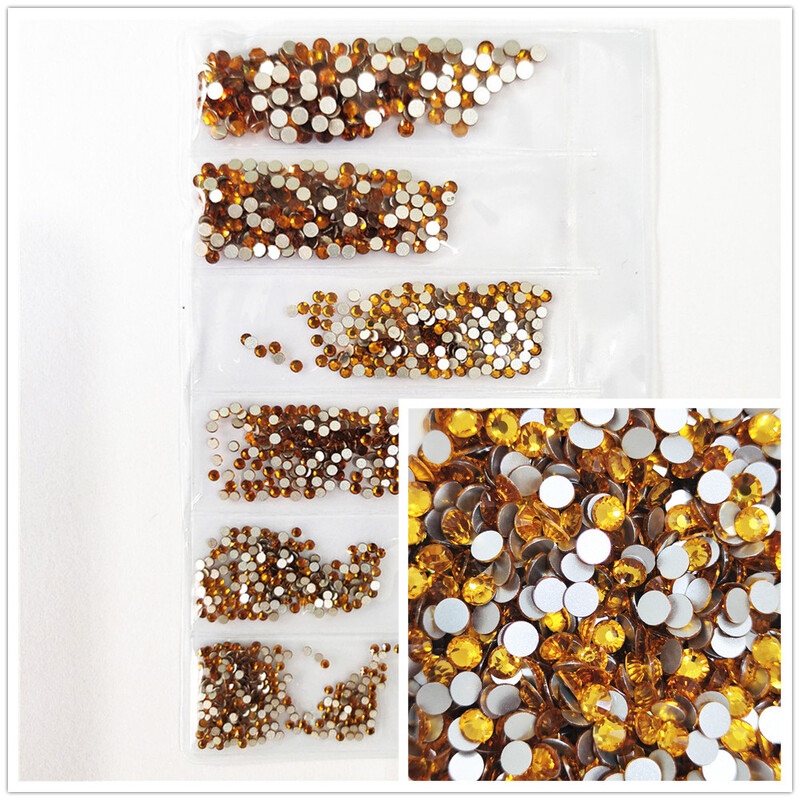 1200 komada različitih veličina Kristalno prozirni AB bez hitnih popravka Flatback Strass Glitter Nail Art Ukrasi za 3D odjeću Nail Art Dekoracije
