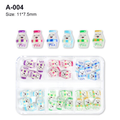 6 rešetki AB bijeli biserni ukrasi za nokte Flatback Roundback perle Ružičasti 3D nakit za nokte Rhinestones DIY manikura Neophodno