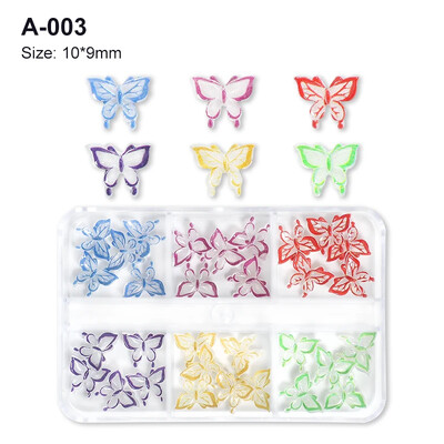 6 rešetki AB bijeli biserni ukrasi za nokte Flatback Roundback perle Ružičasti 3D nakit za nokte Rhinestones DIY manikura Neophodno