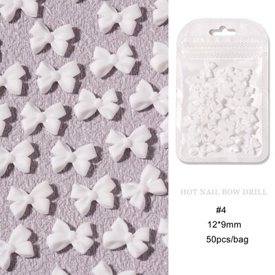 50 τμχ Μαύρο Λευκό 3D κορδέλα με παπιγιόν Παπιγιόν Ρητίνη Nail Art Κοσμήματα Νυχιών DIY Αξεσουάρ Κλασικό Fairyism εξαρτήματα νυχιών