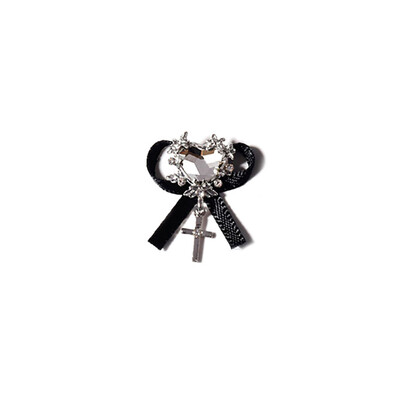 5pcs/com Diablo Gothic Lolita Nail Charms Bowknot (AB, bijela, crvena) Glass Crystal Jewel Christ Cross Nail Art Goth Charms 15*28MM