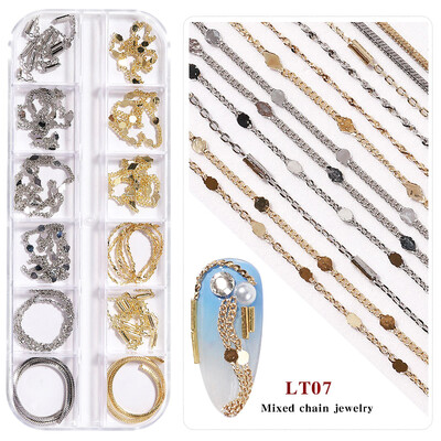 3D akril virág körömdíszítések arany ezüst gyöngyök színváltoztatás körmök varázslatok luxus strasszok Kellékek Kiegészítők