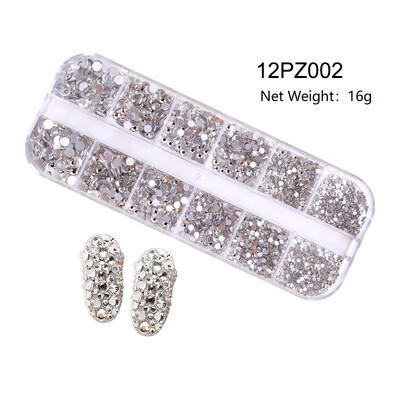 3D akril virág körömdíszítések arany ezüst gyöngyök színváltoztatás körmök varázslatok luxus strasszok Kellékek Kiegészítők