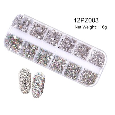 3D akril virág körömdíszítések arany ezüst gyöngyök színváltoztatás körmök varázslatok luxus strasszok Kellékek Kiegészítők