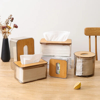 Nordic Simple Creative Tissue Box Κάλυμμα σανίδας σπιτιού Συρτάρι τραπεζιού τσαγιού σαλονιού Κουτί χαρτομάντιλο Διαφανές συρτάρι εστιατορίου