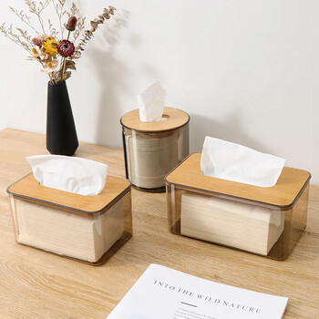 Nordic Simple Creative Tissue Box Κάλυμμα σανίδας σπιτιού Συρτάρι τραπεζιού τσαγιού σαλονιού Κουτί χαρτομάντιλο Διαφανές συρτάρι εστιατορίου