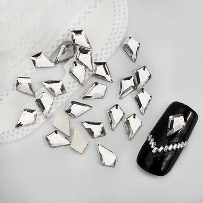 veleprodaja100kom Bijeli prozirni kristalni elegantni vještački dijamant 3D manikura Nail Art ukrasi privjesci nakit