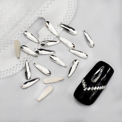 veleprodaja100kom Bijeli prozirni kristalni elegantni vještački dijamant 3D manikura Nail Art ukrasi privjesci nakit