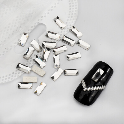 veleprodaja100kom Bijeli prozirni kristalni elegantni vještački dijamant 3D manikura Nail Art ukrasi privjesci nakit