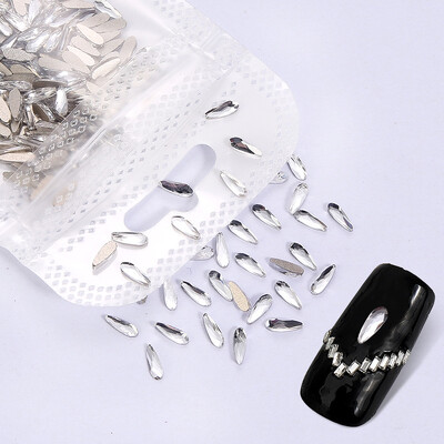 veleprodaja100kom Bijeli prozirni kristalni elegantni vještački dijamant 3D manikura Nail Art ukrasi privjesci nakit