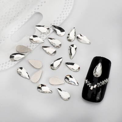 veleprodaja100kom Bijeli prozirni kristalni elegantni vještački dijamant 3D manikura Nail Art ukrasi privjesci nakit