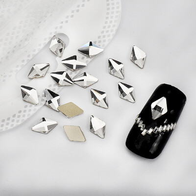 veleprodaja100kom Bijeli prozirni kristalni elegantni vještački dijamant 3D manikura Nail Art ukrasi privjesci nakit