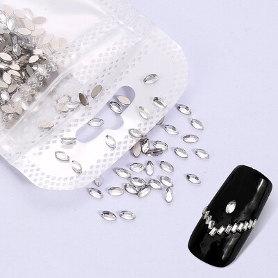 veleprodaja100kom Bijeli prozirni kristalni elegantni vještački dijamant 3D manikura Nail Art ukrasi privjesci nakit