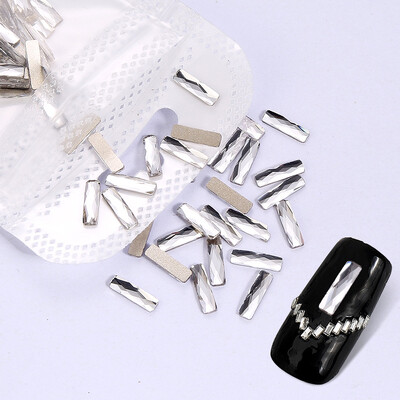 veleprodaja100kom Bijeli prozirni kristalni elegantni vještački dijamant 3D manikura Nail Art ukrasi privjesci nakit