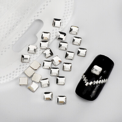 veleprodaja100kom Bijeli prozirni kristalni elegantni vještački dijamant 3D manikura Nail Art ukrasi privjesci nakit