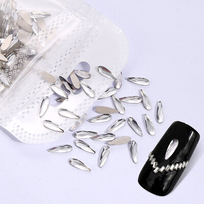 veleprodaja100kom Bijeli prozirni kristalni elegantni vještački dijamant 3D manikura Nail Art ukrasi privjesci nakit