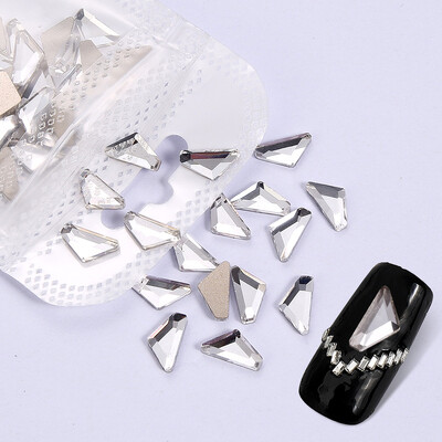 veleprodaja100kom Bijeli prozirni kristalni elegantni vještački dijamant 3D manikura Nail Art ukrasi privjesci nakit