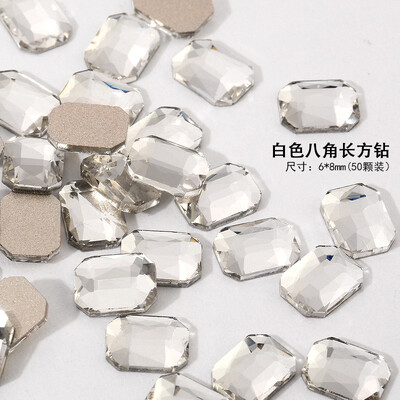 veleprodaja100kom Bijeli prozirni kristalni elegantni vještački dijamant 3D manikura Nail Art ukrasi privjesci nakit