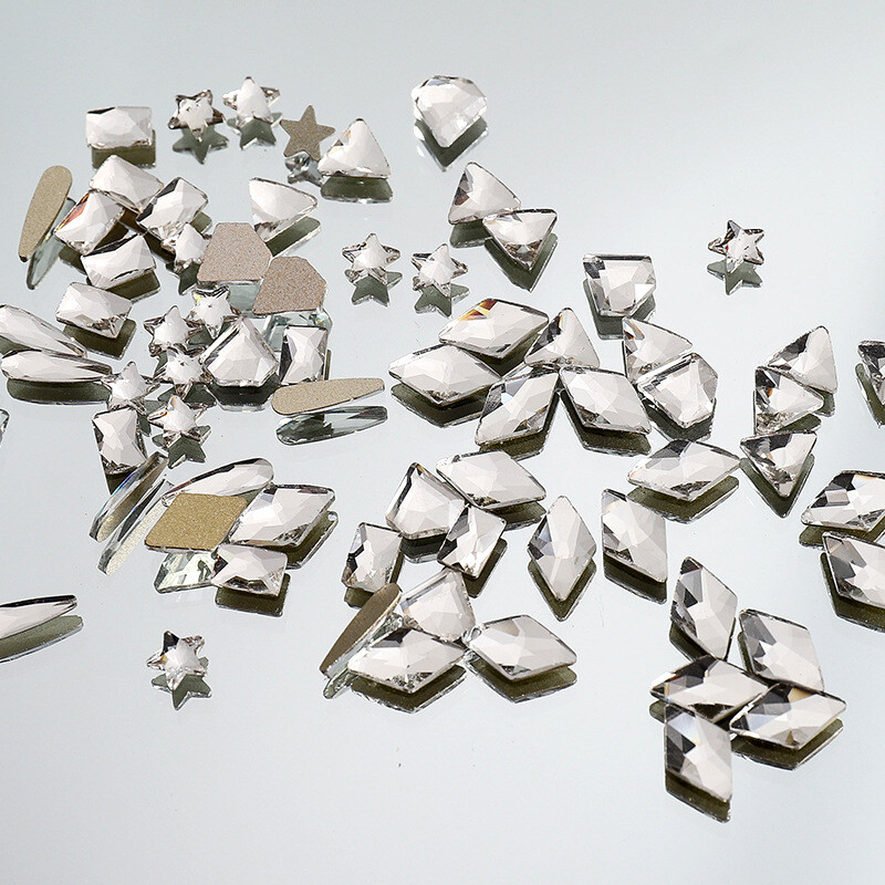 veleprodaja100kom Bijeli prozirni kristalni elegantni vještački dijamant 3D manikura Nail Art ukrasi privjesci nakit