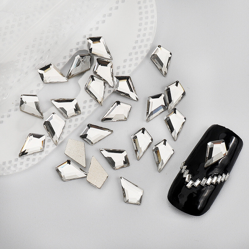 veleprodaja100kom Bijeli prozirni kristalni elegantni vještački dijamant 3D manikura Nail Art ukrasi privjesci nakit