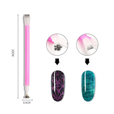 Magnetic Nail Art Stick Magnetic Pen For Cat Eye 9D Effect Strong Plate for UV Gel Line Strip Nail Art Tools DIY Manicure