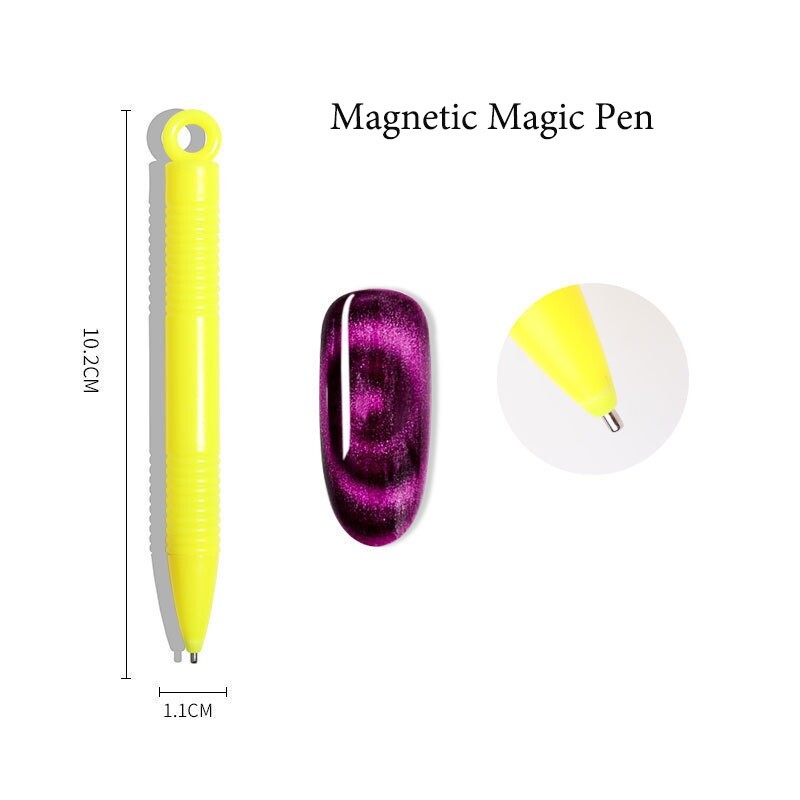 Magnetic Nail Art Stick Magnetic Pen For Cat Eye 9D Effect Strong Plate for UV Gel Line Strip Nail Art Tools DIY Manicure