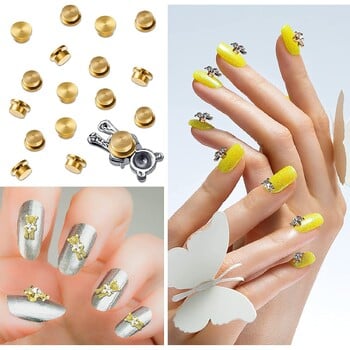 15 τεμάχια Spinning Nail Charms 3D Nail Art Περιστρεφόμενο γούρι με περιστρεφόμενο ρουλεμάν Nail Art Εργαλείο νυχιών Δαχτυλίδια κοσμημάτων Περιστρεφόμενα εργαλεία νυχιών