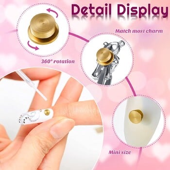 15 τεμάχια Spinning Nail Charms 3D Nail Art Περιστρεφόμενο γούρι με περιστρεφόμενο ρουλεμάν Nail Art Εργαλείο νυχιών Δαχτυλίδια κοσμημάτων Περιστρεφόμενα εργαλεία νυχιών