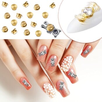 15 τεμάχια Spinning Nail Charms 3D Nail Art Περιστρεφόμενο γούρι με περιστρεφόμενο ρουλεμάν Nail Art Εργαλείο νυχιών Δαχτυλίδια κοσμημάτων Περιστρεφόμενα εργαλεία νυχιών