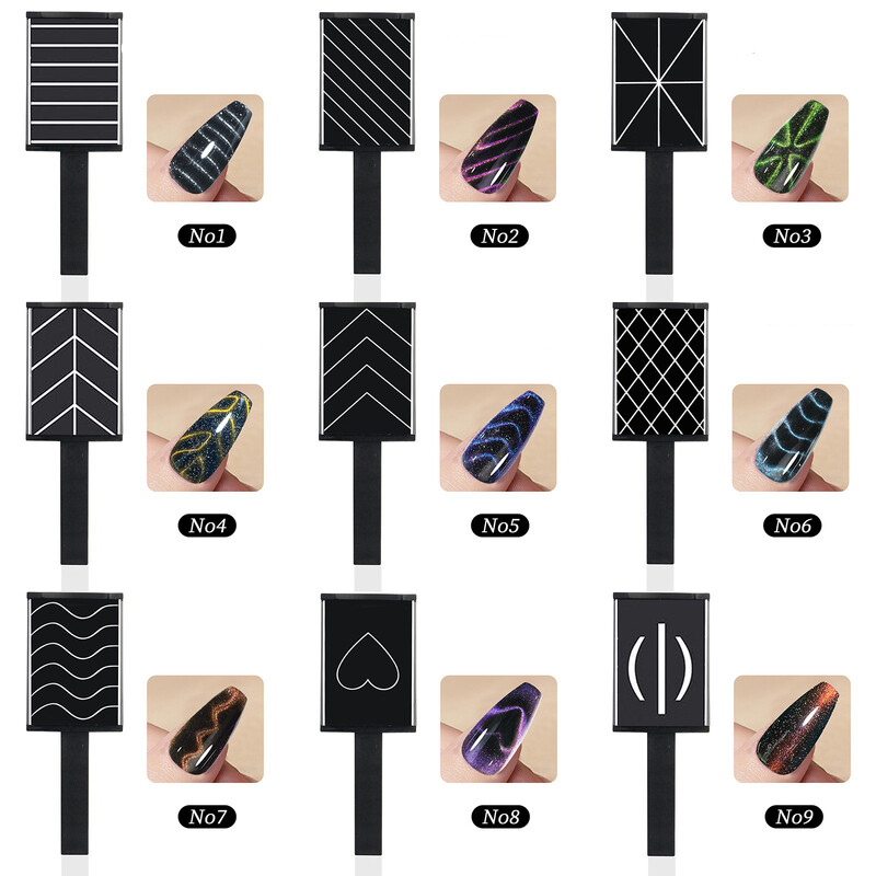Nail Art Magneti s mačjim okom Magneti s 3D iluzijom Magneti za lak za nokte Magneti s cvjetnom magijom za gel lak Magnetski štapići Alati za nokte