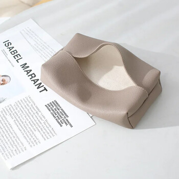 Tissue Box Ελαφρύ πολυτελές σαλόνι Creative Nordic ins Wind Rectangular Storage Car PU Leather Pumping Paper box