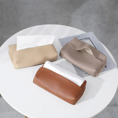 Tissue Box Light Luxus Nappali Kreatív Nordic ins Wind Négyszögletes Tároló autós PU bőr pumpáló papírdoboz