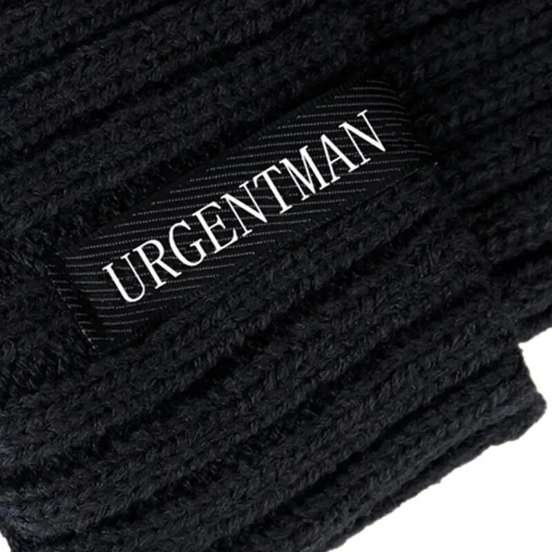 Νέα Unisex URGENTMAN ζεστά χειμωνιάτικα καπέλα Κομψά βελούδινα γούνινα καπέλα Beanie χοντρά πλεκτά καπέλα για άνδρες και γυναίκες Casual καπέλα