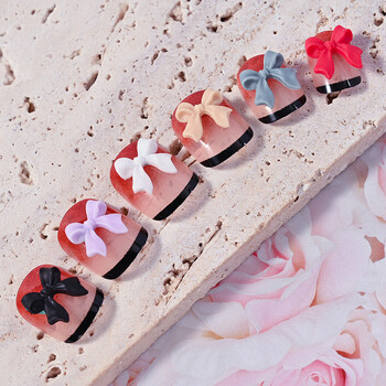 400pcs(4color)Japan Classic Bow Nail Charms 3D Cream Color Bowknot Κοσμήματα Y2K Parts Στολίδι Αξεσουάρ διακόσμησης μανικιούρ DIY!