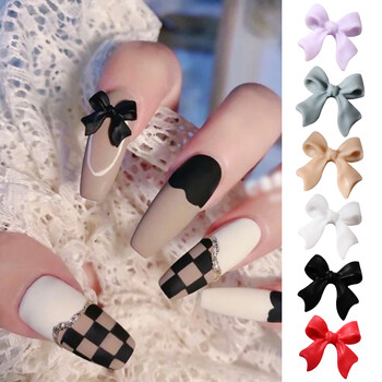 400pcs(4color)Japan Classic Bow Nail Charms 3D Cream Color Bowknot Κοσμήματα Y2K Parts Στολίδι Αξεσουάρ διακόσμησης μανικιούρ DIY!