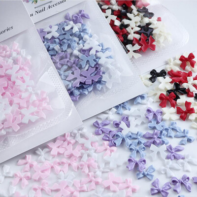 400 gab (4 krāsu) Japānas klasiskās loku nagu piekariņi 3D krēmkrāsu loku rotaslietas Y2K daļas, ornaments, manikīra dekorēšanas aksesuārs!