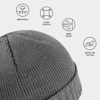 BASSDASH Χειμερινά καπέλα Beanie με Φλις Φόδρα Παχιά Ζεστό για Άντρες Γυναικεία Πλεκτό Καπέλο Unisex με ελαστική εφαρμογή