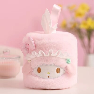 My Melody Hangyodon My Sweet Piano Kawaii βελούδινο συρτάρι χαρτιού Τοποθετημένο σε αυτοκίνητο Οικιακό απλό συρτάρι επιφάνειας εργασίας Κουτί Δώρο γενεθλίων