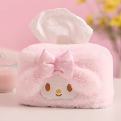 My Melody Hangyodon My Sweet Piano Kawaii βελούδινο συρτάρι χαρτιού Τοποθετημένο σε αυτοκίνητο Οικιακό απλό συρτάρι επιφάνειας εργασίας Κουτί Δώρο γενεθλίων