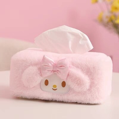 My Melody Hangyodon My Sweet Piano Kawaii βελούδινο συρτάρι χαρτιού Τοποθετημένο σε αυτοκίνητο Οικιακό απλό συρτάρι επιφάνειας εργασίας Κουτί Δώρο γενεθλίων