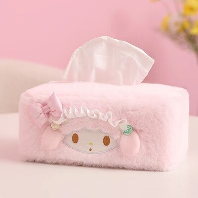 My Melody Hangyodon My Sweet Piano Kawaii βελούδινο συρτάρι χαρτιού Τοποθετημένο σε αυτοκίνητο Οικιακό απλό συρτάρι επιφάνειας εργασίας Κουτί Δώρο γενεθλίων