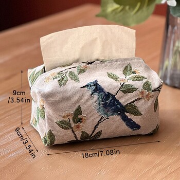 Χάρτινη τσάντα σχεδίασης Tissue Box European Retro StyleTissue Case Tissue Cover Υφασμάτινο κουτί σχεδίασης Καθιστικό Χαρτί οικιακής επιφάνειας εργασίας