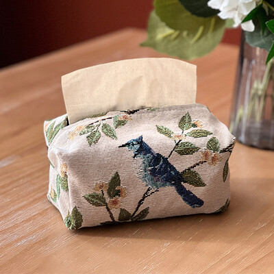 Χάρτινη τσάντα σχεδίασης Tissue Box European Retro StyleTissue Case Tissue Cover Υφασμάτινο κουτί σχεδίασης Καθιστικό Χαρτί οικιακής επιφάνειας εργασίας