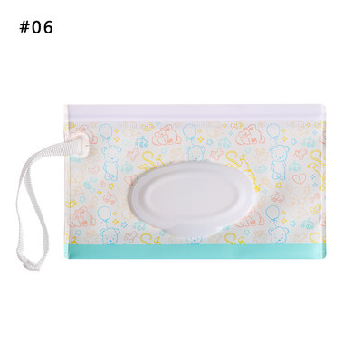 Hot Sale Wet Wipes Θήκη EVA Tissue θήκη μεταφοράς Επαναχρησιμοποιήσιμη επαναχρησιμοποιήσιμη τσάντα υγρού μαντηλιού Πτυσσόμενο κάλυμμα κουμπώματος-λουράκι αξεσουάρ καροτσιού