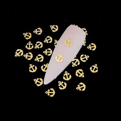 100 τμχ Αυτοκόλλητα νυχιών καρδιάς Μεταλλικά καρφιά lOVE Nailart Rivet Charms DIY Αξεσουάρ νυχιών 3D Διακοσμητικά νυχιών