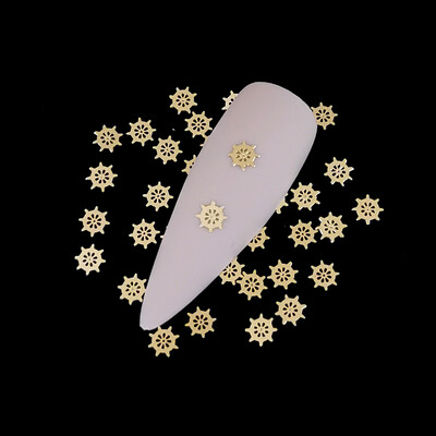 100 τμχ Αυτοκόλλητα νυχιών καρδιάς Μεταλλικά καρφιά lOVE Nailart Rivet Charms DIY Αξεσουάρ νυχιών 3D Διακοσμητικά νυχιών